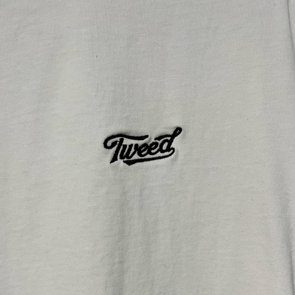 Tweed White Logo T-Shirt - Size Small - Picture 2 of 11